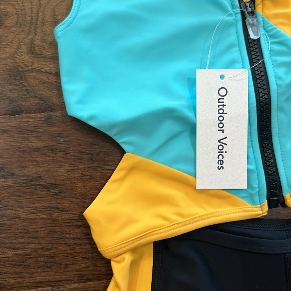 Outdoor Voices STW Cutout Bodysuit in Capti/Mango/Black XS - Picture 7 of 11